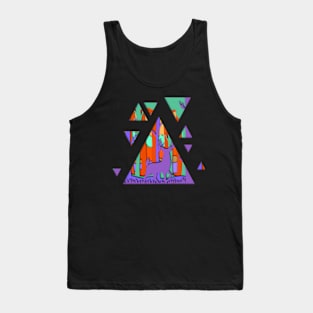 Forest with a Deer Cut Paper Landscape Tank Top